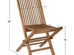 ΣΕΤ ΤΡΑΠΕΖΑΡΙΑΣ ΕΞΩΤ. ΧΩΡΟΥ 5ΤΜΧ KENDALL HM11955 ΜΑΣΙΦ ΞΥΛΟ TEAK ΦΥΣΙΚΟ