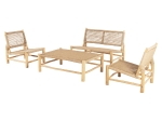 ΣΑΛΟΝΙ ΕΞΩΤ. ΧΩΡΟΥ 4ΤΜΧ LONDER HM11957 ΜΑΣΙΦ TEAK-ΣΥΝΘ.RATTAN-ΦΥΣΙΚΟ