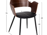 ΣΕΤ ΤΡΑΠΕΖΑΡΙΑ ΕΣΩΤ. ΧΩΡΟΥ 7ΤΜΧ HM11966 ΤΡΑΠΕΖΙ DENTY ΟΒΑΛ & 6 ΚΑΡΕΚΛΕΣ VELP (ΜΑΥΡΟ)