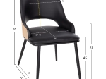 ΣΕΤ ΤΡΑΠΕΖΑΡΙΑ ΕΣΩΤ. ΧΩΡΟΥ 5ΤΜΧ HM11971 ΤΡΑΠΕΖΙ DENTY & 4 ΚΑΡΕΚΛΕΣ DELF(ΟΑΚ-ΜΑΥΡΟ)