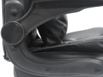 ΚΑΡΕΚΛΑ ΓΡΑΦΕΙΟΥ CANAN HM1201 ΜΑΥΡO PVC-ΜΑΥΡΟ NYLON-ΒΑΣΗ ΧΡΩΜΙΟΥ 66x61x105Υεκ.