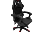 ΠΟΛΥΘΡΟΝΑ GAMING DARREN HM1203.01 ΜΑΥΡΟ-ΚΟΚΚΙΝΟ PVC & NYLON 51x49x125Υεκ.