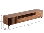ΕΠΙΠΛΟ ΤΗΛΕΟΡΑΣΗΣ ΣΕΙΡΑ HARRY HM18008.01 ΜΕΛΑΜΙΝΗ ΦΥΣΙΚΟ ΞΥΛΟΥ-ΜΑΥΡΟ 200x40x47,5Υεκ.