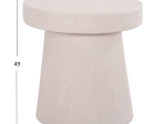 ΤΡΑΠΕΖΙ ΣΑΛΟΝΙΟΥ ΣΤΡΟΓΓΥΛΟ ΣΕΙΡΑ SANTORINI HM18052 MDF ΣΕ ΥΠΟΛΕΥΚΟ ΧΡΩΜΑ Φ48x49Υεκ.