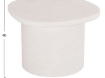 ΤΡΑΠΕΖΙ ΣΑΛΟΝΙΟΥ ΟΒΑΛ ΣΕΙΡΑ SANTORINI HM18054 MDF ΣΕ ΥΠΟΛΕΥΚΟ ΧΡΩΜΑ 54x54,5x40Υεκ