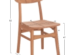 ΚΑΡΕΚΛΑ ΤΡΑΠΕΖΑΡΙΑΣ ΕΞ.ΧΩΡΟΥ ROBBIE HM18115 ΞΥΛΟ TEAK--ΦΥΣΙΚΟ 48x51x82Υεκ.