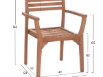 ΠΟΛΥΘΡΟΝΑ ΕΞΩΤ.ΧΩΡΟΥ ERMIONI HM18129 ΞΥΛΟ TEAK--ΦΥΣΙΚΟ ΧΡΩΜΑ 60x59x84Υεκ.