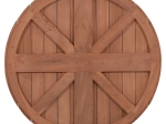 ΕΠΙΦΑΝΕΙΑ ΤΡΑΠΕΖΙΟΥ ΣΤΡΟΓΓΥΛΗ HM18132 ΞΥΛΟ TEAK--ΦΥΣΙΚΟ Φ60x4(πάχος)εκ.