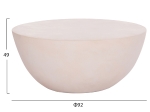 ΤΡΑΠΕΖΙ ΣΑΛΟΝΙΟΥ ΣΤΡΟΓΓΥΛΟ ALLAN HM18162.02 FIBER CEMENT ΣΕ ΑΝΟΙΧΤΟ ΜΠΕΖ--Φ92x49Υεκ.