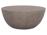 ΤΡΑΠΕΖΙ ΣΑΛΟΝΙΟΥ ΣΤΡΟΓΓΥΛΟ ALLAN HM18162.03 FIBER CEMENT ΣΕ ΓΚΡΙ--Φ92x49Υεκ.