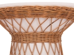 ΒΟΗΘΗΤΙΚΟ ΤΡΑΠΕΖΙ ΣΤΡΟΓΓΥΛΟ DELIA HM18167.02 FIBER CEMENT ΛΕΥΚΟ & RATTAN Φ40x45Υεκ