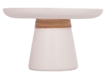 ΒΟΗΘΗΤΙΚΟ ΤΡΑΠΕΖΙ TRED HM18168.02 FIBER CEMENT ΛΕΥΚΟ-ΦΥΣΙΚΟ RATTAN--Φ49x30Υεκ.