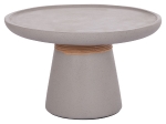 ΒΟΗΘΗΤΙΚΟ ΤΡΑΠΕΖΙ TRED HM18168.03 FIBER CEMENT ΓΚΡΙ-ΦΥΣΙΚΟ RATTAN--Φ49x30Υεκ.