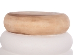 ΤΡΑΠΕΖΙ ΒΟΗΘΗΤΙΚΟ PUFFAT HM18172.02 FIBER CEMENT ΛΕΥΚΟ- ΞΥΛΟ TEAK TOP Φ45x46Υεκ.