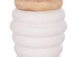 ΤΡΑΠΕΖΙ ΒΟΗΘΗΤΙΚΟ PUFFAT HM18172.02 FIBER CEMENT ΛΕΥΚΟ- ΞΥΛΟ TEAK TOP Φ45x46Υεκ.
