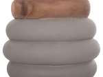 ΤΡΑΠΕΖΙ ΒΟΗΘΗΤΙΚΟ PUFFAT HM18172.03 FIBER CEMENT ΓΚΡΙ- ΞΥΛΟ TEAK TOP Φ45x46Υεκ.