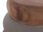 ΤΡΑΠΕΖΙ ΒΟΗΘΗΤΙΚΟ PUFFAT HM18172.03 FIBER CEMENT ΓΚΡΙ- ΞΥΛΟ TEAK TOP Φ45x46Υεκ.