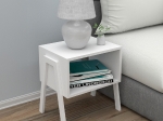 ΚΟΜΟΔΙΝΟ JAKE HM18182.01 ΜΕΛΑΜΙΝΗ ΣΕ ΛΕΥΚΟ 48x35x49Υεκ.