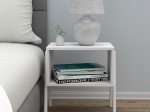 ΚΟΜΟΔΙΝΟ JAKE HM18182.01 ΜΕΛΑΜΙΝΗ ΣΕ ΛΕΥΚΟ 48x35x49Υεκ.