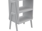 ΚΟΜΟΔΙΝΟ JAKE HM18182.01 ΜΕΛΑΜΙΝΗ ΣΕ ΛΕΥΚΟ 48x35x49Υεκ.