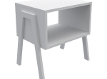 ΚΟΜΟΔΙΝΟ JAKE HM18182.01 ΜΕΛΑΜΙΝΗ ΣΕ ΛΕΥΚΟ 48x35x49Υεκ.