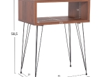 ΚΟΜΟΔΙΝΟ TODD HM18184.05 ΜΕΛΑΜΙΝΗ ΣΕ ΚΑΡΥΔΙ-ΜΕΤΑΛ.ΜΑΥΡΑ ΠΟΔΙΑ 45.5x29.5x58.5Υεκ.