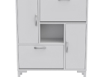 ΠΑΠΟΥΤΣΟΘΗΚΗ MEDY HM18187.03 ΜΕΛΑΜΙΝΗ ΣΕ ΛΕΥΚΟ-ΛΕΥΚΑ ΠΟΔΙΑ 86,5x30x109Υεκ