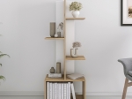 ΒΙΒΛΙΟΘΗΚΗ TRIVIO HM18195.03 ΜΕΛΑΜΙΝΗ ΣΕ ΛΕΥΚΟ-ATLANTIS GREEN 50x25x127Υεκ.