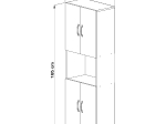 ΕΠΙΠΛΟ ΚΟΥΖΙΝΑΣ/ΝΤΟΥΛΑΠΙ RAD HM18196.03 ΜΕΛΑΜΙΝΗ ΣΟΝΑΜΑ-ΛΕΥΚΟ 56x32x165Υεκ.