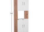ΕΠΙΠΛΟ ΚΟΥΖΙΝΑΣ/ΝΤΟΥΛΑΠΙ RAD HM18196.04 ΜΕΛΑΜΙΝΗ ΦΥΣΙΚΟ-ΛΕΥΚΟ 55,5x32x165Υεκ.