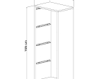 ΣΥΡΤΑΡΙΕΡΑ SANI HM18216.01 ΜΕΛΑΜΙΝΗ ΣΕ ΛΕΥΚΟ-4 ΛΕΥΚΑ ΣΥΡΤΑΡΙΑ P.E. 45,5x30x109Υεκ