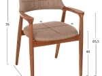 ΠΟΛΥΘΡΟΝΑ JAMES HM18259 TEAK WOOD ΜΕ ΣΑΜΠΑΝΙ ΥΦΑΣΜΑ 57x52x76Υεκ.