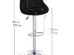 ΣΚΑΜΠΟ ΜΠΑΡ ROSE HM204.44 ΜΕ ΑΜΟΡΤΙΣΕΡ ΧΡΩΜΙΟΥ & ΜΑΥΡΟ ΒΕΛΟΥΔΟ 48x45x105Υεκ.