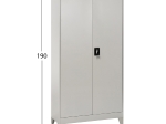 ΝΤΟΥΛΑΠΑ ΜΕΤΑΛΛΙΚΗ DURON HM12001 ΔΙΦΥΛΛΗ ΜΕ 5 ΑΠΟΘ.ΧΩΡΟΥΣ & ΠΟΔΙΑ- ΓΚΡΙ 90Χ40Χ190Yεκ