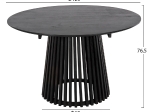 ΣΕΤ ΤΡΑΠΕΖΑΡΙΑΣ 5ΤΜΧ OSLO HM21075.01 ΣΤΡΟΓΓΥΛΟ ΤΡΑΠΕΖΙ Φ120εκ. & 4 ΚΑΡΕΚΛΕΣ-ΜΑΥΡΟ