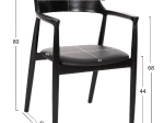 ΣΕΤ ΤΡΑΠΕΖΑΡΙΑΣ 5ΤΜΧ KINGSLEY HM21075.02 ΣΤΡΟΓΓΥΛΟ ΤΡΑΠΕΖΙ Φ120εκ.& 4 ΚΑΡΕΚΛΕΣ-ΜΑΥΡΟ