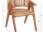 ΣΕΤ ΤΡΑΠΕΖΑΡΙΑΣ 5ΤΜΧ BRANN HM21078.03 ΟΡΘΟΓΩΝΙΟ ΤΡΑΠΕΖΙ & 4 ΚΑΡΕΚΛΕΣ