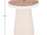 ΣΕΤ 2ΤΜΧ ΤΡΑΠΕΖΙΑ ΣΑΛΟΝΙΟΥ DUNCAN HM21082 MDF ΚΡΕΜ ΚΑΙ ΚΕΡΑΜΙΚΟ TOP Φ80εκ & Φ45εκ
