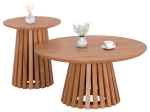 ΣΕΤ 2ΤΜΧ ΤΡΑΠΕΖΙΑ ΣΑΛΟΝΙΟΥ TALBERT HM21083 MDF ΦΥΣΙΚΟ ΞΥΛΟΥ Φ80εκ & Φ45εκ