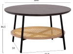 ΣΕΤ 2ΤΜΧ ΤΡΑΠΕΖΙΑ ΣΑΛΟΝΙΟΥ SEWELL HM21087 MDF-ΜΕΤΑΛΛΟ-ΣΥΝΘΕΤΙΚΟ RATTAN Φ80εκ & Φ45εκ