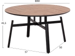 ΣΕΤ 2ΤΜΧ ΤΡΑΠΕΖΙΑ ΣΑΛΟΝΙΟΥ NORTON HM21088 MDF-ΜΕΤΑΛΛΟ Φ80εκ & Φ45εκ