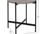 ΣΕΤ 2ΤΜΧ ΤΡΑΠΕΖΙΑ ΣΑΛΟΝΙΟΥ RONDA HM21089.01 MDF ΓΚΡΙ ΜΑΡΜΑΡΟ Φ80εκ & Φ50εκ