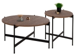 ΣΕΤ 2ΤΜΧ ΤΡΑΠΕΖΙΑ ΣΑΛΟΝΙΟΥ RONDA HM21089.03 MDF ΣΕ ΚΑΡΥΔΙ ΧΡΩΜΑ Φ80εκ & Φ50εκ