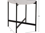 ΣΕΤ 2ΤΜΧ ΤΡΑΠΕΖΙΑ ΣΑΛΟΝΙΟΥ RONDA HM21089.04 MDF ΛΕΥΚΟ ΜΑΡΜΑΡΟ Φ80εκ & Φ50εκ