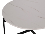 ΣΕΤ 2ΤΜΧ ΤΡΑΠΕΖΙΑ ΣΑΛΟΝΙΟΥ RONDA HM21089.04 MDF ΛΕΥΚΟ ΜΑΡΜΑΡΟ Φ80εκ & Φ50εκ