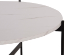 ΣΕΤ 2ΤΜΧ ΤΡΑΠΕΖΙΑ ΣΑΛΟΝΙΟΥ RONDA HM21089.04 MDF ΛΕΥΚΟ ΜΑΡΜΑΡΟ Φ80εκ & Φ50εκ