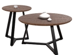 ΣΕΤ 2ΤΜΧ ΤΡΑΠΕΖΙΑ ΣΑΛΟΝΙΟΥ ROCKET HM21090.02 MDF ΣΕ ΚΑΡΥΔΙ ΧΡΩΜΑ Φ80εκ & Φ45εκ
