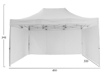 GAZEBO ΕΠΑΓΓΕΛΜΑΤΙΚΟ ΒΑΡΕΩΣ ΤΥΠΟΥ CRESSEN HM21098.01 ΠΤΥΣΣΟΜΕΝΟ ΑΛΟΥΜΙΝΙΟΥ 3x4,5x3,4Yμ