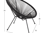 ΣΕΤ ΕΞΩΤΕΡΙΚΟΥ ΧΩΡΟΥ 3ΤΜΧ ACAPULCO HM21101 P.E.RATTAN-ΜΕΤΑΛΛΟ ΣΕ ΜΑΥΡΟ