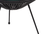 ΣΕΤ ΕΞΩΤΕΡΙΚΟΥ ΧΩΡΟΥ 3ΤΜΧ ACAPULCO HM21101 P.E.RATTAN-ΜΕΤΑΛΛΟ ΣΕ ΜΑΥΡΟ